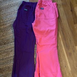 Cherokee workwear scrub bottoms pink and purple!